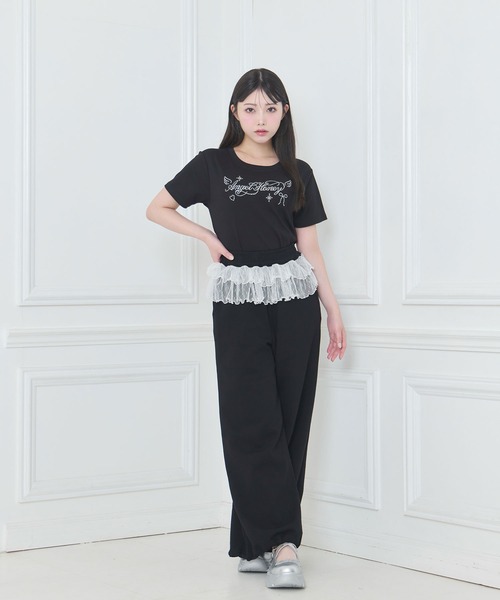 Honey Cinnamon(ハニーシナモン)の「AngelストーンTシャツ(Tシャツ/カットソー・レディース・ホワイト/ブラック・FREE)」の11枚目の写真