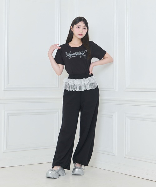 Honey Cinnamon(ハニーシナモン)の「AngelストーンTシャツ(Tシャツ/カットソー・レディース・ホワイト/ブラック・FREE)」の12枚目の写真