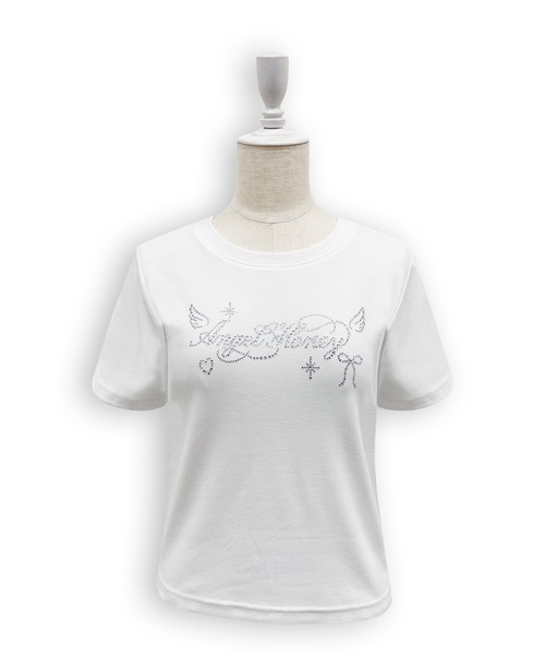 Honey Cinnamon(ハニーシナモン)の「AngelストーンTシャツ(Tシャツ/カットソー・レディース・ホワイト/ブラック・FREE)」の18枚目の写真