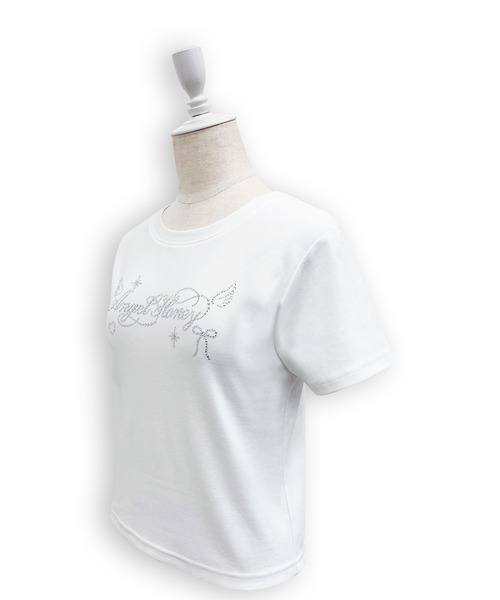 Honey Cinnamon(ハニーシナモン)の「AngelストーンTシャツ(Tシャツ/カットソー・レディース・ホワイト/ブラック・FREE)」の19枚目の写真