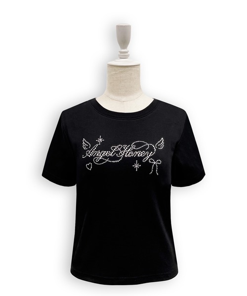 Honey Cinnamon(ハニーシナモン)の「AngelストーンTシャツ(Tシャツ/カットソー・レディース・ホワイト/ブラック・FREE)」の14枚目の写真