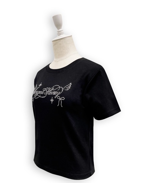Honey Cinnamon(ハニーシナモン)の「AngelストーンTシャツ(Tシャツ/カットソー・レディース・ホワイト/ブラック・FREE)」の15枚目の写真