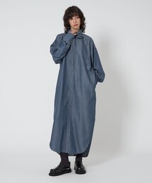 ASTRAET（アストラット）の「＜ASTRAET＞デニムライク リボン シャツワンピース（ワンピース）」