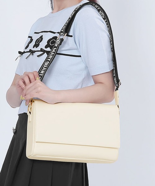 2-5日着 MARY QUANT ロゴジャカードスクエア ミニショルダー ロゴジャカードスクエア ミニショルダー(ショルダーバッグ