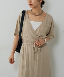 リネンライクカシュクールワンピース