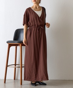 Isabella Long Dress リネンタックドレス（ワンピース
