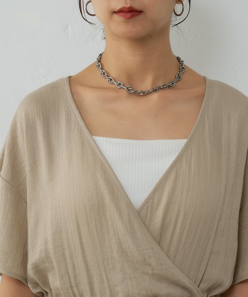 COLONY 2139（コロニートゥーワンスリーナイン）の「リネンライクカシュクールワンピース（ワンピース・レディース・ベージュ/ブラウン/ブラック・FREE）」の22枚目の写真