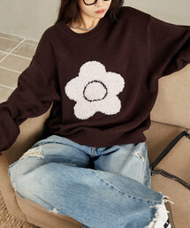 MARY QUANT（マリークワント）の「MARY QUANT × PUBLUX/マリークワント 相良 フラワーモチーフ アート ジャガードニット　限定展開（ニット/セーター）」