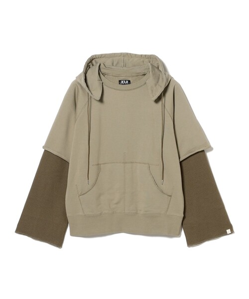 FAF(フェイク アス フラワーズ)の「FAF(Fake As Flowers)/ Double Sleeve Hoodie(スウェット・メンズ・ブラック/カーキ・3(L)/2(M)/1(S))」の6枚目の写真