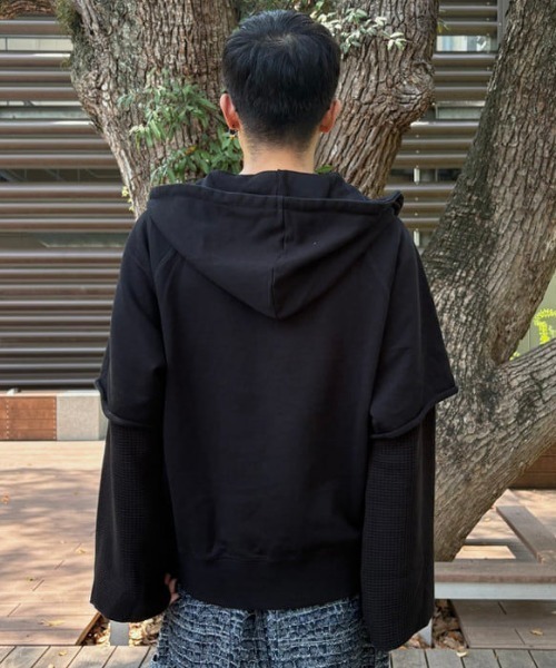 FAF(フェイク アス フラワーズ)の「FAF(Fake As Flowers)/ Double Sleeve Hoodie(スウェット・メンズ・ブラック/カーキ・3(L)/2(M)/1(S))」の14枚目の写真