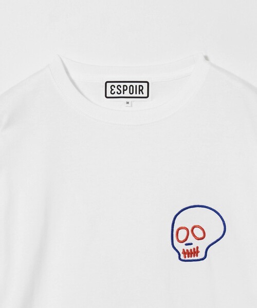 セール】＜ESPOIR＞Skull エンブロイダリー Tシャツ（Tシャツ