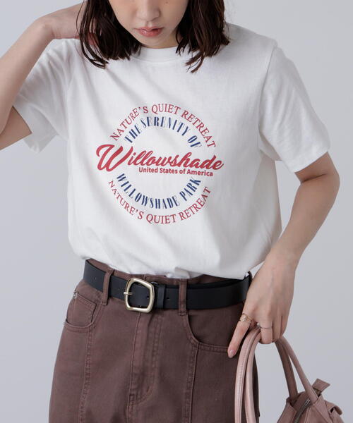 FREE'S MART（フリーズマート）の「◆サークルロゴプリントＴシャツ（Tシャツ/カットソー・レディース・ホワイト/ブラック・FREE）」の12枚目の写真