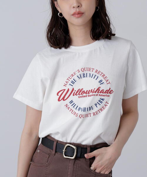 FREE'S MART（フリーズマート）の「◆サークルロゴプリントＴシャツ（Tシャツ/カットソー・レディース・ホワイト/ブラック・FREE）」の13枚目の写真