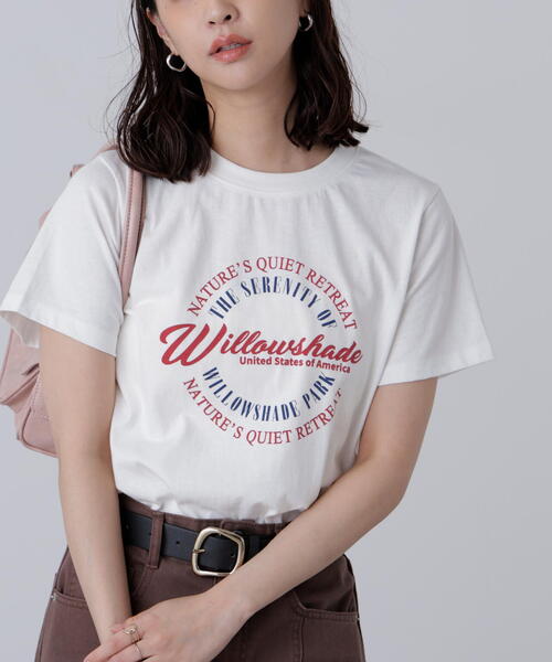 FREE'S MART（フリーズマート）の「◆サークルロゴプリントＴシャツ（Tシャツ/カットソー・レディース・ホワイト/ブラック・FREE）」の14枚目の写真