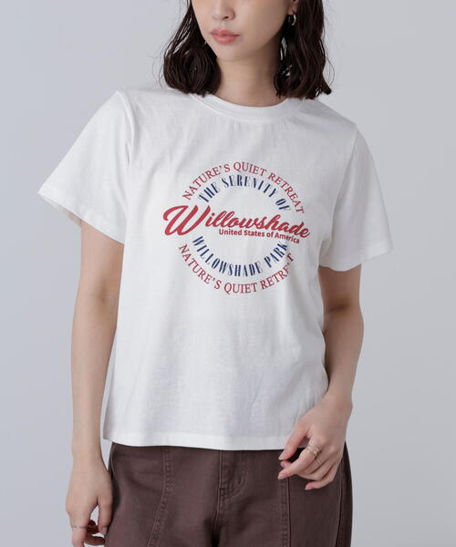 FREE'S MART（フリーズマート）の「◆サークルロゴプリントＴシャツ（Tシャツ/カットソー・レディース・ホワイト/ブラック・FREE）」の18枚目の写真