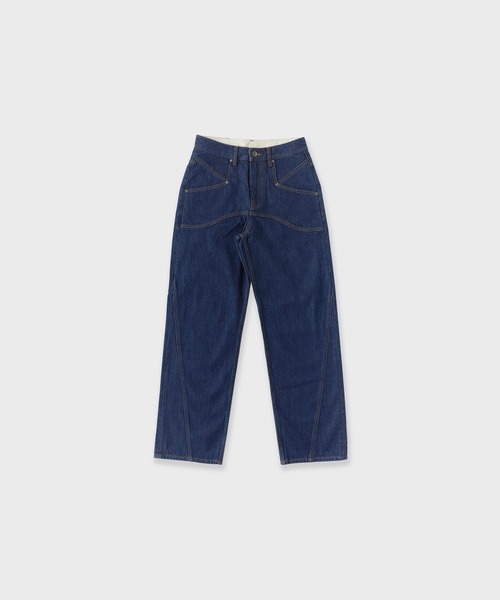 UNSTOA(アンストア)の「Switcing Straight Denim 切替ストレートジーンズ デニム 秋服 冬服(デニムパンツ・レディース・ブルー/ワンウォッシュ・S/M)」の1枚目の写真