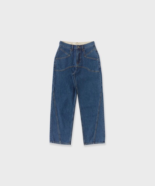 UNSTOA(アンストア)の「Switcing Straight Denim 切替ストレートジーンズ デニム 秋服 冬服(デニムパンツ・レディース・ブルー/ワンウォッシュ・S/M)」の2枚目の写真