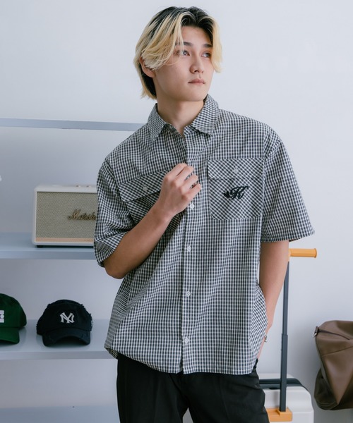 kaoyorinakami(カオヨリナカミ)の「kaonaka check shirts / カオナカハートチェックシャツ(シャツ/ブラウス・メンズ・ネイビー/ブラック・X-LARGE/LARGE/MEDIUM/SMALL)」の21枚目の写真