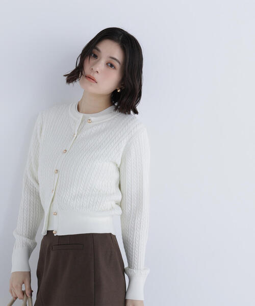 NATURAL BEAUTY BASIC(ナチュラルビューティーベーシック)の「◇<CLASSY. お仕事名品Award 2025>「トップス賞」【ちょうど、いい服】3シーズン無敵アンサンブル(カーディガン/ボレロ・レディース・ワイン/ネイビー/グレー/ブルー/オフホワイト・FREE)」の8枚目の写真