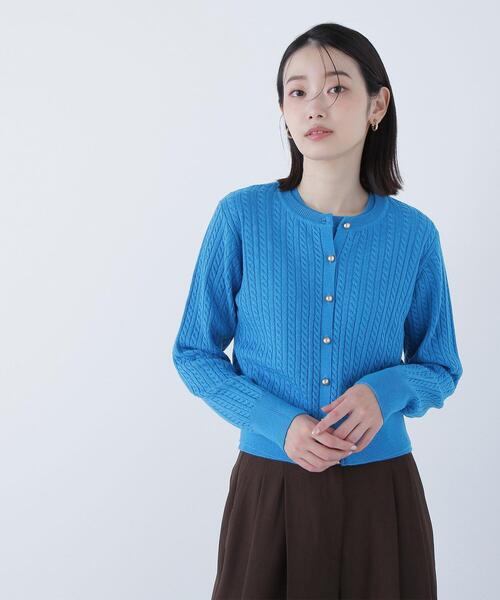 NATURAL BEAUTY BASIC(ナチュラルビューティーベーシック)の「◇【ちょうど、いい服】3シーズン無敵アンサンブル(カーディガン/ボレロ・レディース・ワイン/ネイビー/グレー/ブルー/オフホワイト・FREE)」の5枚目の写真