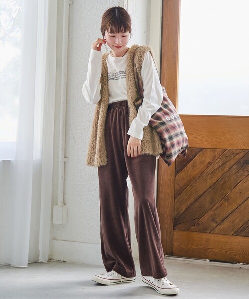 coen（コーエン）の「フェザーヤーンニットベスト（ベスト・レディース・ダークグレー/ベージュ/ナチュラル・FREE）」の19枚目の写真