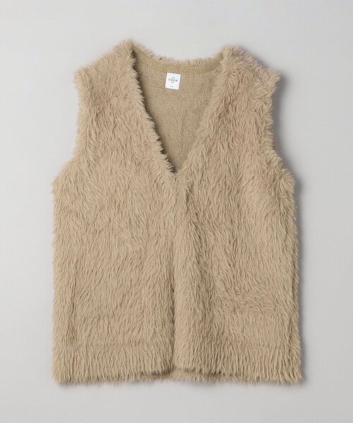 coen（コーエン）の「フェザーヤーンニットベスト（ベスト・レディース・ダークグレー/ベージュ/ナチュラル・FREE）」の21枚目の写真