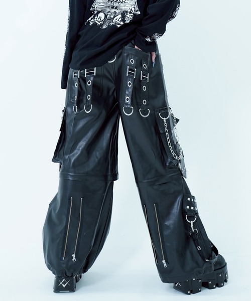 REFLEM/レフレム』2WAYワイドボンテージPUレザーパンツ（その他パンツ