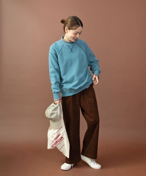 PAR ICI（パーリッシィ）の「リサイクルコットン裏毛スウェット（スウェット・レディース・グリーン/イエロー/サックスブルー/アイボリー/ネイビー/グレー/ボルドー・FREE）」の18枚目の写真