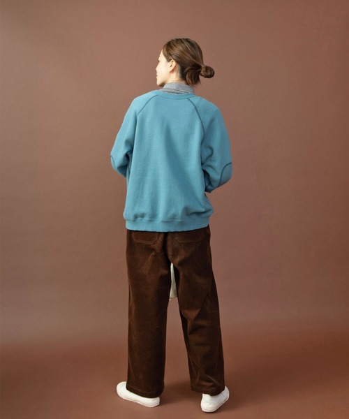 PAR ICI（パーリッシィ）の「リサイクルコットン裏毛スウェット（スウェット・レディース・グリーン/イエロー/サックスブルー/アイボリー/ネイビー/グレー/ボルドー・FREE）」の20枚目の写真