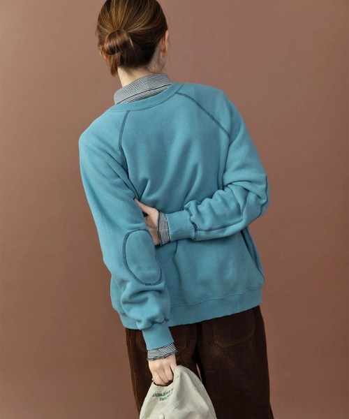 PAR ICI（パーリッシィ）の「リサイクルコットン裏毛スウェット（スウェット・レディース・グリーン/イエロー/サックスブルー/アイボリー/ネイビー/グレー/ボルドー・FREE）」の13枚目の写真