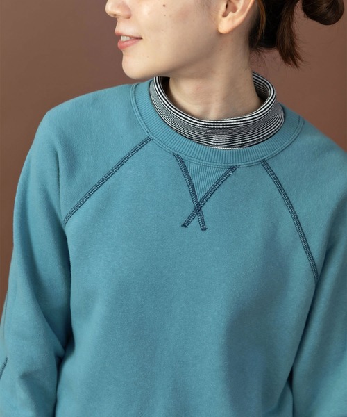 PAR ICI（パーリッシィ）の「リサイクルコットン裏毛スウェット（スウェット・レディース・グリーン/イエロー/サックスブルー/アイボリー/ネイビー/グレー/ボルドー・FREE）」の14枚目の写真