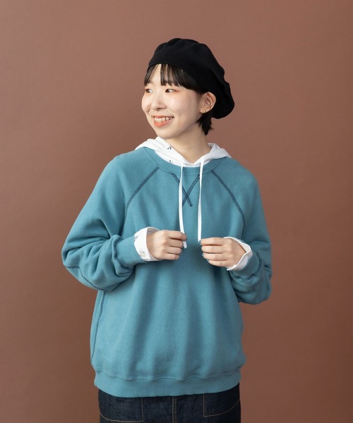 PAR ICI（パーリッシィ）の「リサイクルコットン裏毛スウェット（スウェット・レディース・グリーン/イエロー/サックスブルー/アイボリー/ネイビー/グレー/ボルドー・FREE）」の21枚目の写真