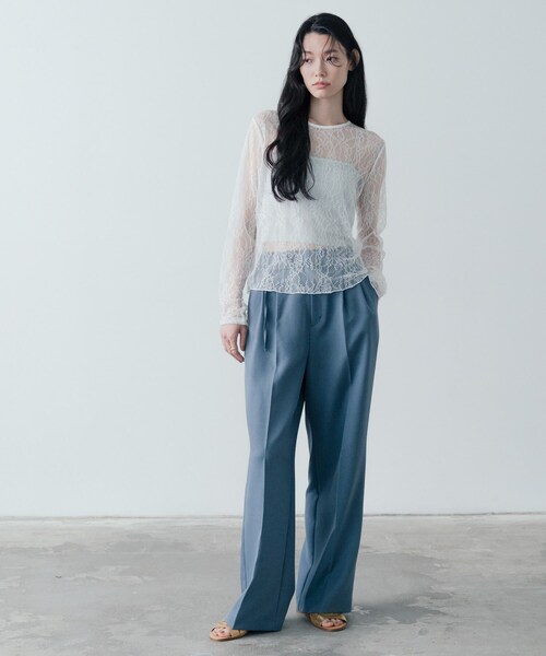 GALLEST（ギャレスト）の「レースストレッチカットソー（Tシャツ/カットソー・レディース・ブラック/オフホワイト・38）」の12枚目の写真