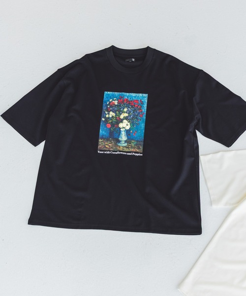 LAKOLE(ラコレ)の「【ラコレ アート】絵画グラフィックT / 588515(Tシャツ/カットソー・メンズ・ホワイト/ブルー/ホワイト系その他2/ブラック・MEDIUM/LARGE)」の3枚目の写真