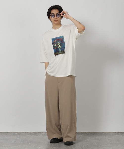 LAKOLE(ラコレ)の「【ラコレ アート】絵画グラフィックT / 588515(Tシャツ/カットソー・メンズ・ホワイト/ブルー/ホワイト系その他2/ブラック・MEDIUM/LARGE)」の8枚目の写真