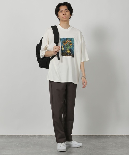 LAKOLE(ラコレ)の「【ラコレ アート】絵画グラフィックT / 588515(Tシャツ/カットソー・メンズ・ホワイト/ブルー/ホワイト系その他2/ブラック・MEDIUM/LARGE)」の9枚目の写真