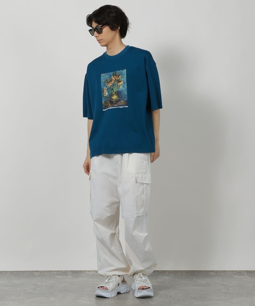 LAKOLE(ラコレ)の「【ラコレ アート】絵画グラフィックT / 588515(Tシャツ/カットソー・メンズ・ホワイト/ブルー/ホワイト系その他2/ブラック・MEDIUM/LARGE)」の11枚目の写真