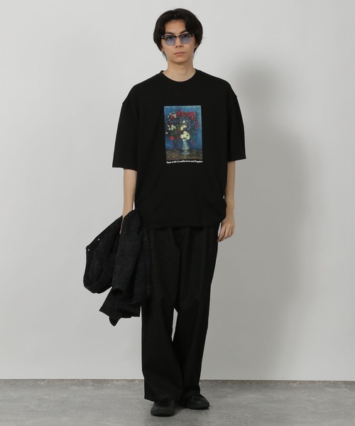 LAKOLE(ラコレ)の「【ラコレ アート】絵画グラフィックT / 588515(Tシャツ/カットソー・メンズ・ホワイト/ブルー/ホワイト系その他2/ブラック・MEDIUM/LARGE)」の12枚目の写真