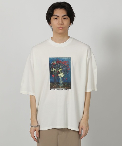 LAKOLE(ラコレ)の「【ラコレ アート】絵画グラフィックT / 588515(Tシャツ/カットソー・メンズ・ホワイト/ブルー/ホワイト系その他2/ブラック・MEDIUM/LARGE)」の13枚目の写真