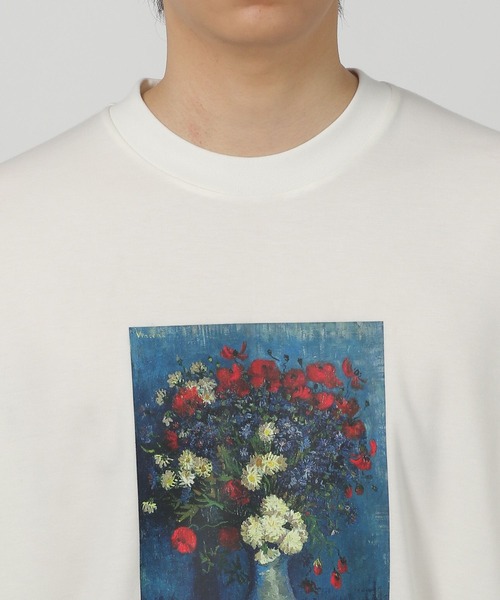 LAKOLE(ラコレ)の「【ラコレ アート】絵画グラフィックT / 588515(Tシャツ/カットソー・メンズ・ホワイト/ブルー/ホワイト系その他2/ブラック・MEDIUM/LARGE)」の16枚目の写真