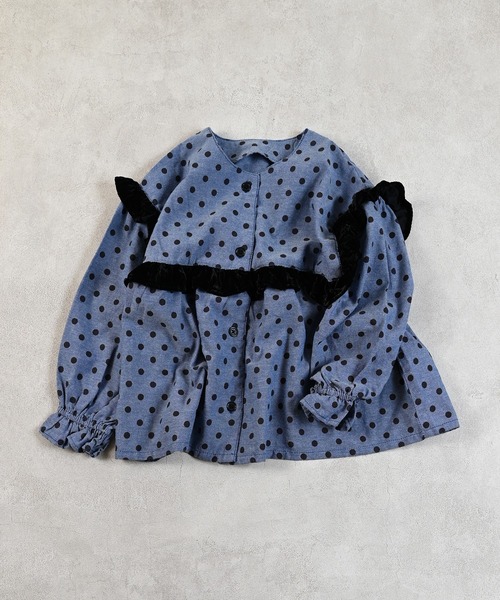 MARKEY'S（マーキーズ）の「スクエアフリル２wayブラウス（シャツ/ブラウス・キッズ・ブラック系その他/グリーン系その他/ベージュ系その他・90/100/110/120/130）」の7枚目の写真