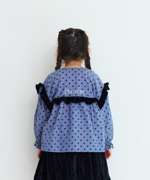 MARKEY'S（マーキーズ）の「スクエアフリル２wayブラウス（シャツ/ブラウス・キッズ・ブラック系その他/グリーン系その他/ベージュ系その他・90/100/110/120/130）」の10枚目の写真