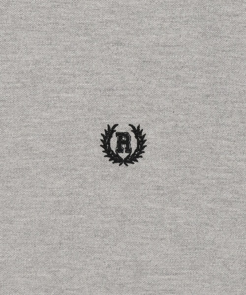 SPINNS（スピンズ）の「短丈ポロシャツ/エンブレム風ワンポイントロゴ/ショート丈（ポロシャツ・メンズ・ブラック/グレー/ネイビー/ホワイト/ブラック×ホワイト/ネイビー×ホワイト・ONESIZE）」の9枚目の写真