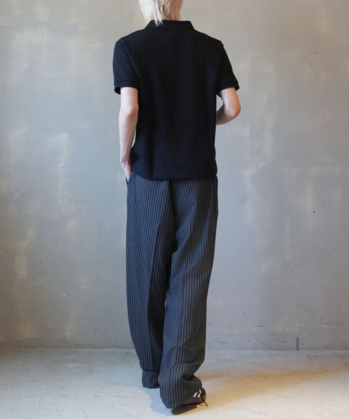 SPINNS（スピンズ）の「短丈ポロシャツ/エンブレム風ワンポイントロゴ/ショート丈（ポロシャツ・メンズ・ブラック/グレー/ネイビー/ホワイト/ブラック×ホワイト/ネイビー×ホワイト・ONESIZE）」の17枚目の写真