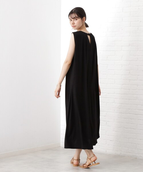THE SHOP TK (ザ ショップ ティーケー )の「【WEB限定】カットソーワンピース【洗濯機OK】(ワンピース・レディース・ダークブラウン系8/ブラック系8/ブルー系その他7/チャコール・12)」の2枚目の写真