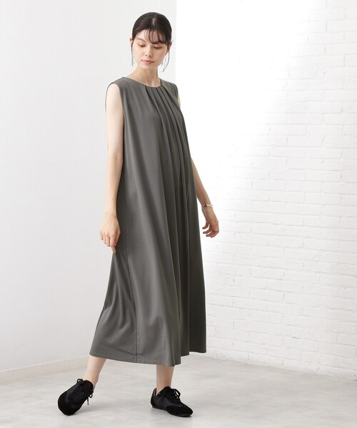 THE SHOP TK (ザ ショップ ティーケー )の「【WEB限定】カットソーワンピース【洗濯機OK】(ワンピース・レディース・ダークブラウン系8/ブラック系8/ブルー系その他7/チャコール・12)」の1枚目の写真