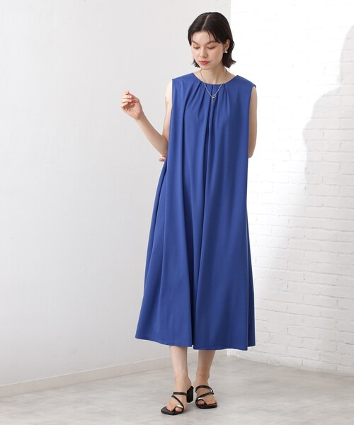 THE SHOP TK (ザ ショップ ティーケー )の「【WEB限定】カットソーワンピース【洗濯機OK】(ワンピース・レディース・ダークブラウン系8/ブラック系8/ブルー系その他7/チャコール・12)」の4枚目の写真