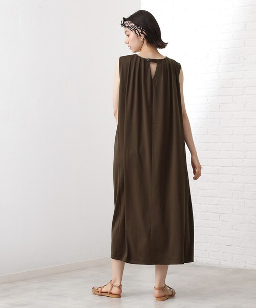 THE SHOP TK (ザ ショップ ティーケー )の「【WEB限定】カットソーワンピース【洗濯機OK】(ワンピース・レディース・ダークブラウン系8/ブラック系8/ブルー系その他7/チャコール・12)」の3枚目の写真