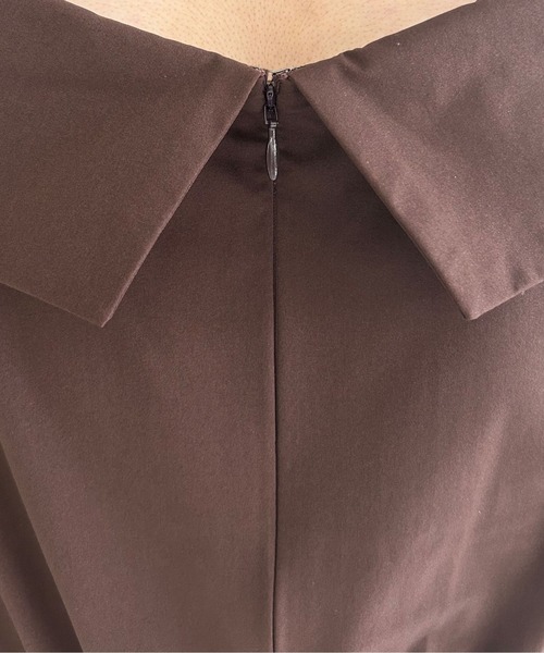 31 Sons de mode（トランテアン　ソン　ドゥ　モード）の「2025秋冬新作 カシュクールワンピース（ワンピース・レディース・グレイッシュベージュ/ブラウン/オフホワイト・S/M）」の10枚目の写真