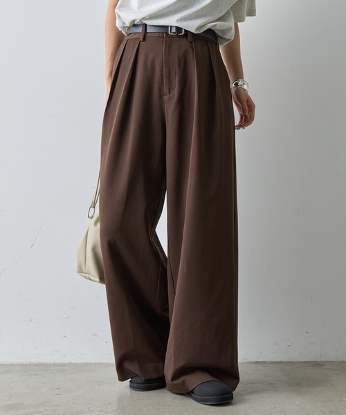 COLONY 2139(コロニートゥーワンスリーナイン)の「ワイドスラックス(スラックス・レディース・ブラック/ブラウン・SMALL/MEDIUM)」の2枚目の写真